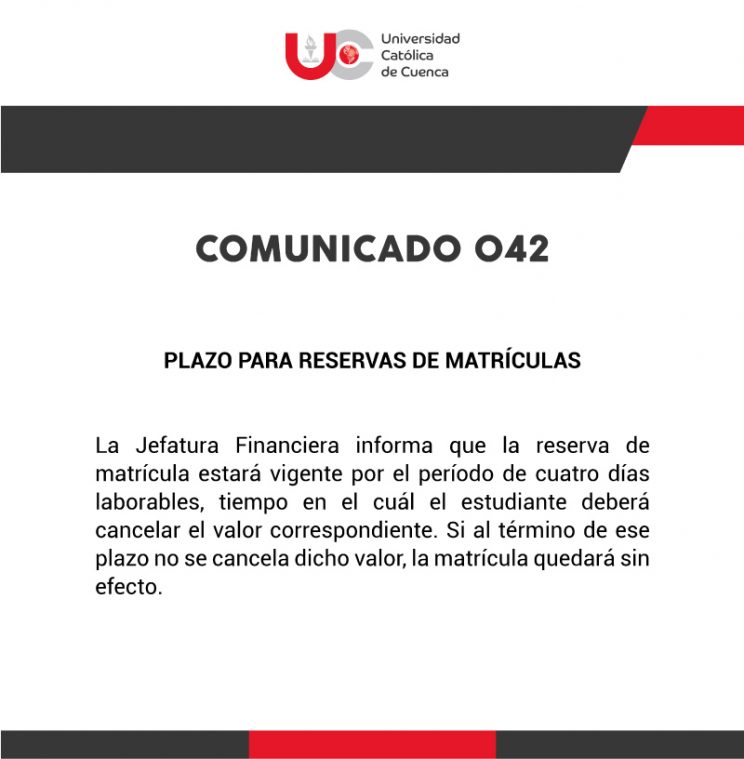 ucacue comunicado 42