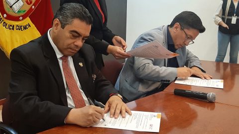 Firma de convenio con el CNE - Cañar