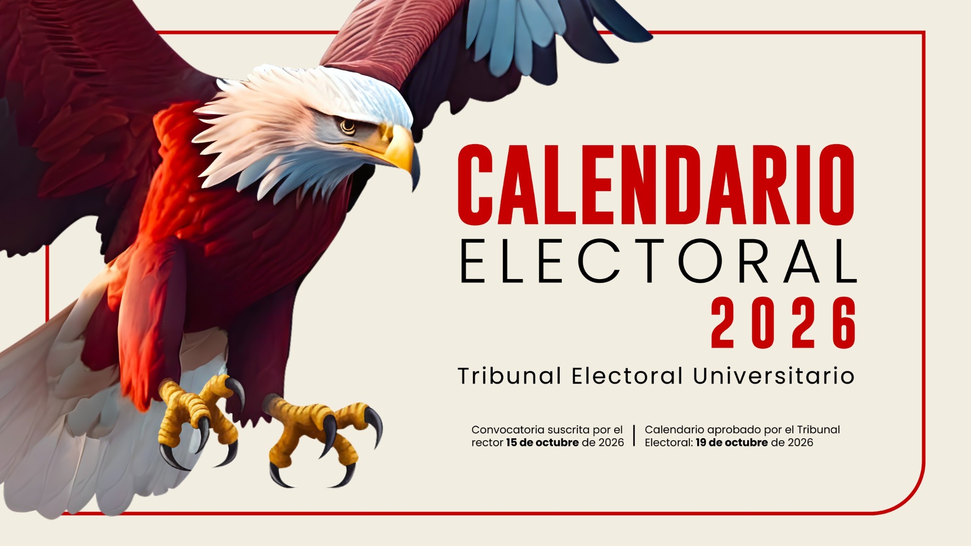 Calendario Electoral 2026 - Tribunal Electoral Universitario